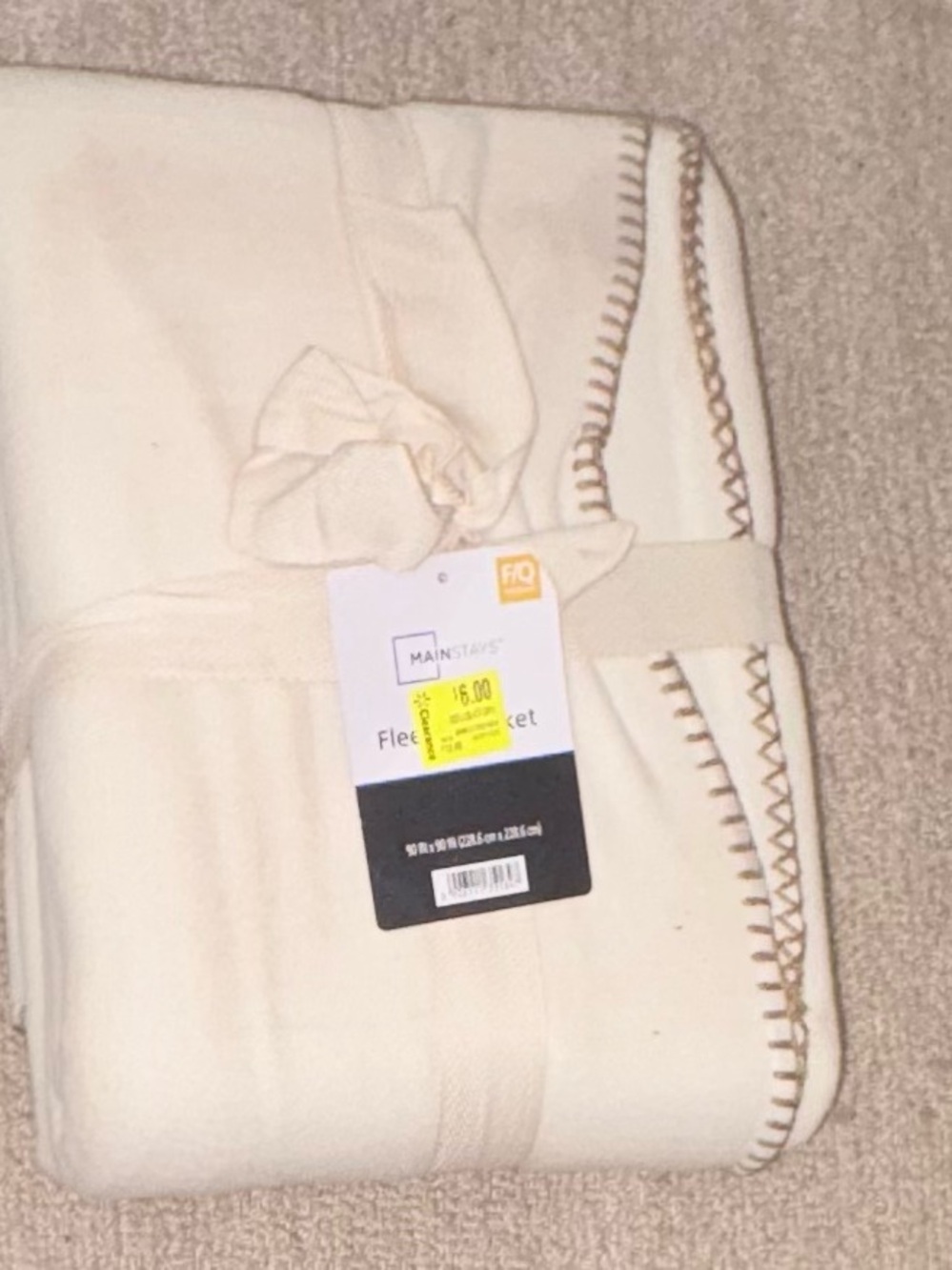 Mainstays Cream Kids Fleece Blanket